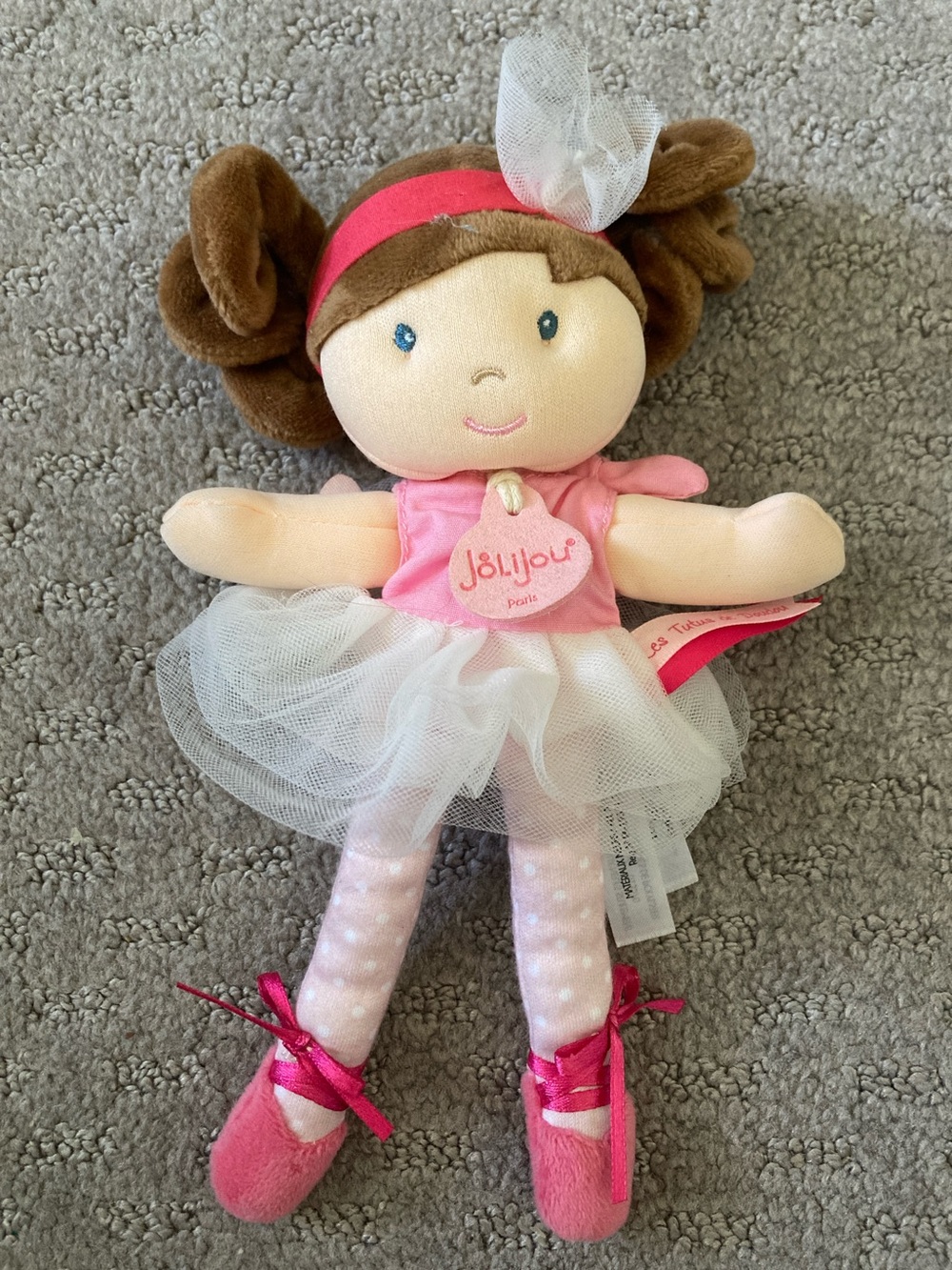Jolijou "Les Tutus de Doudou" ballerina plush doll.